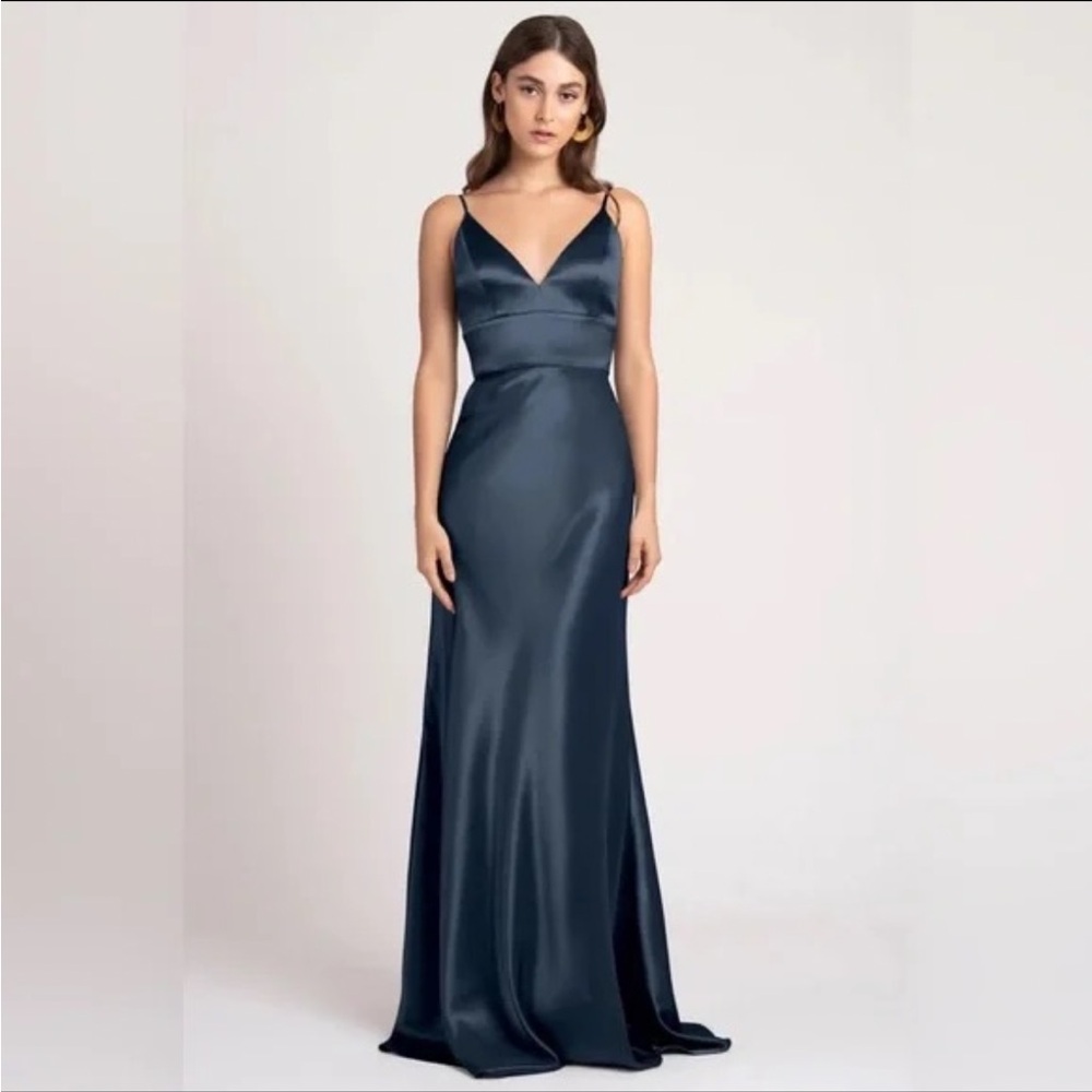 Jenny Yoo Brenna French Blue Gown bridesmaids dress